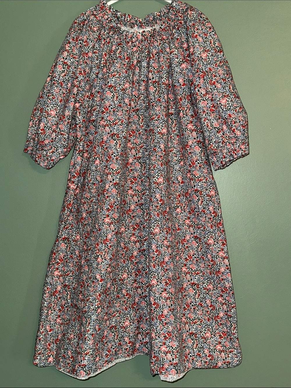 Doen Yearling Girls Dress Size 10 Petit Jardin White Floral Print
